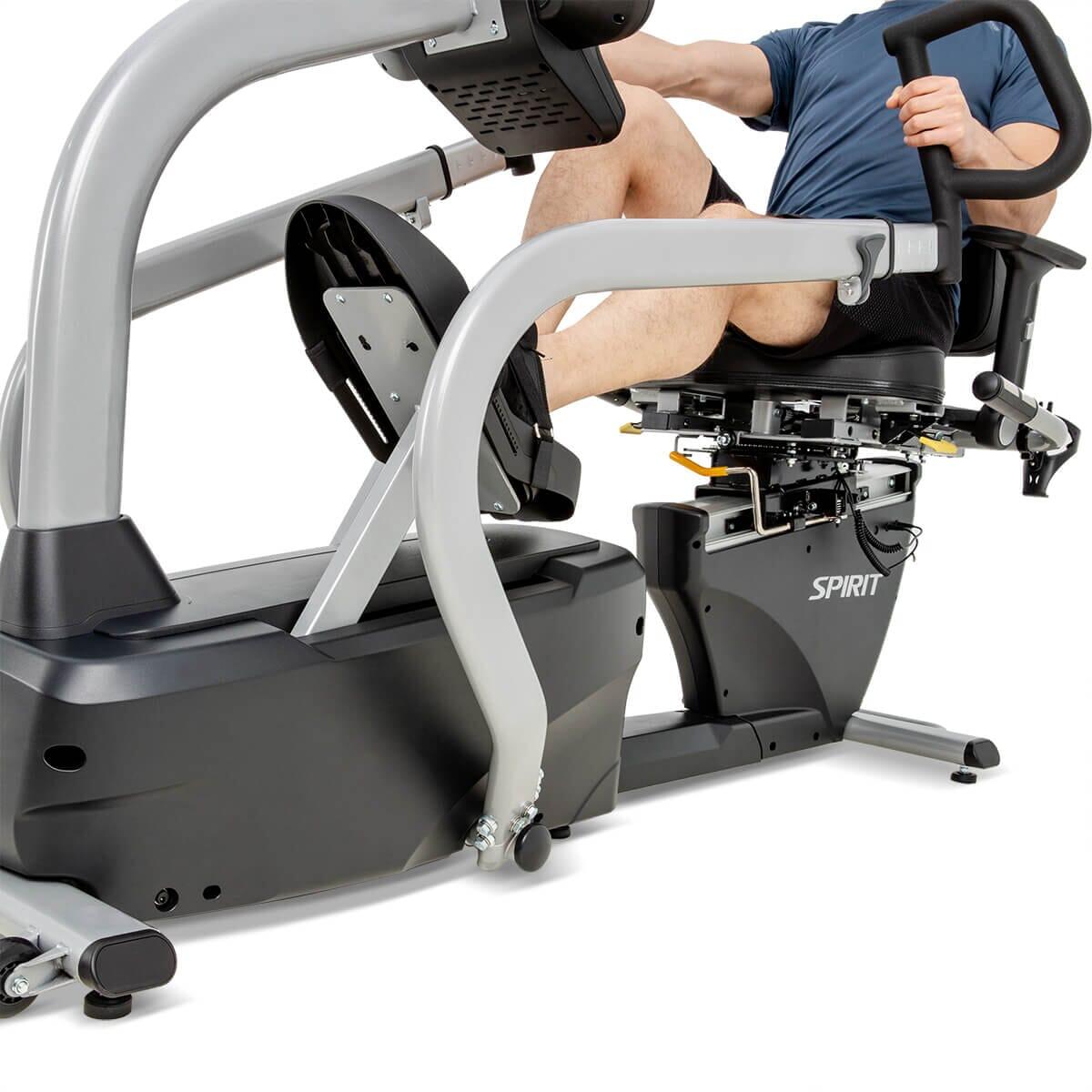 Spirit Fitness CRS800S Recumbent Stepper Exercise Bike - Low Impact Cardio Machine for Home Gym, Seniors & Physical Therapy - Compact Seated Workout Equipment for Small Spaces