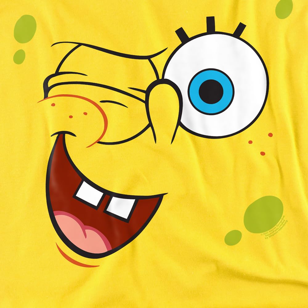 Popfunk Classic Spongebob Unisex Adult T-Shirt - Soft Cotton Graphic Tee for Men & Women - Perfect for Casual Wear, Cosplay & Spongebob Fans