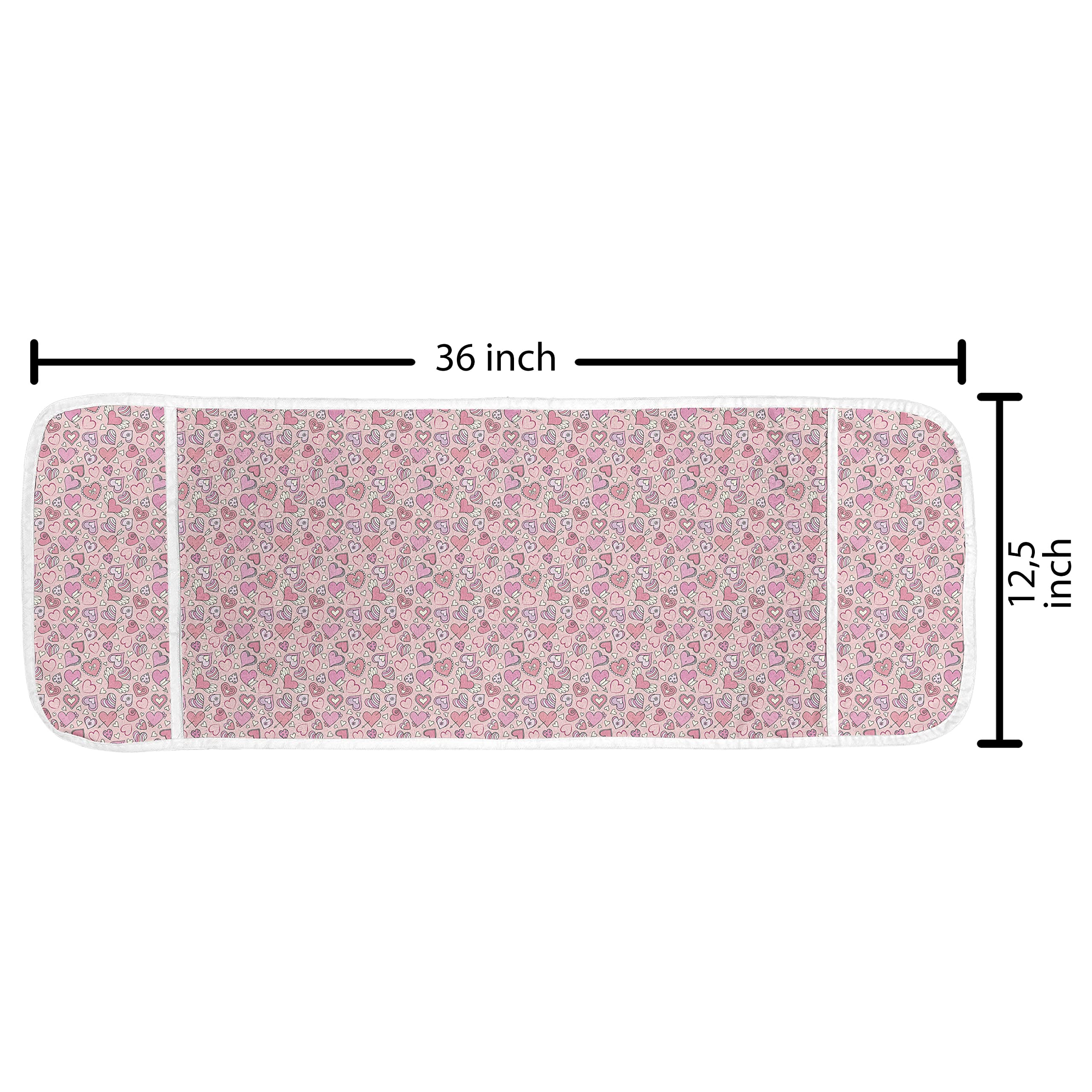 Ambesonne Romantic Microwave Cover - Waterproof Kitchen Organizer with Pockets, 36