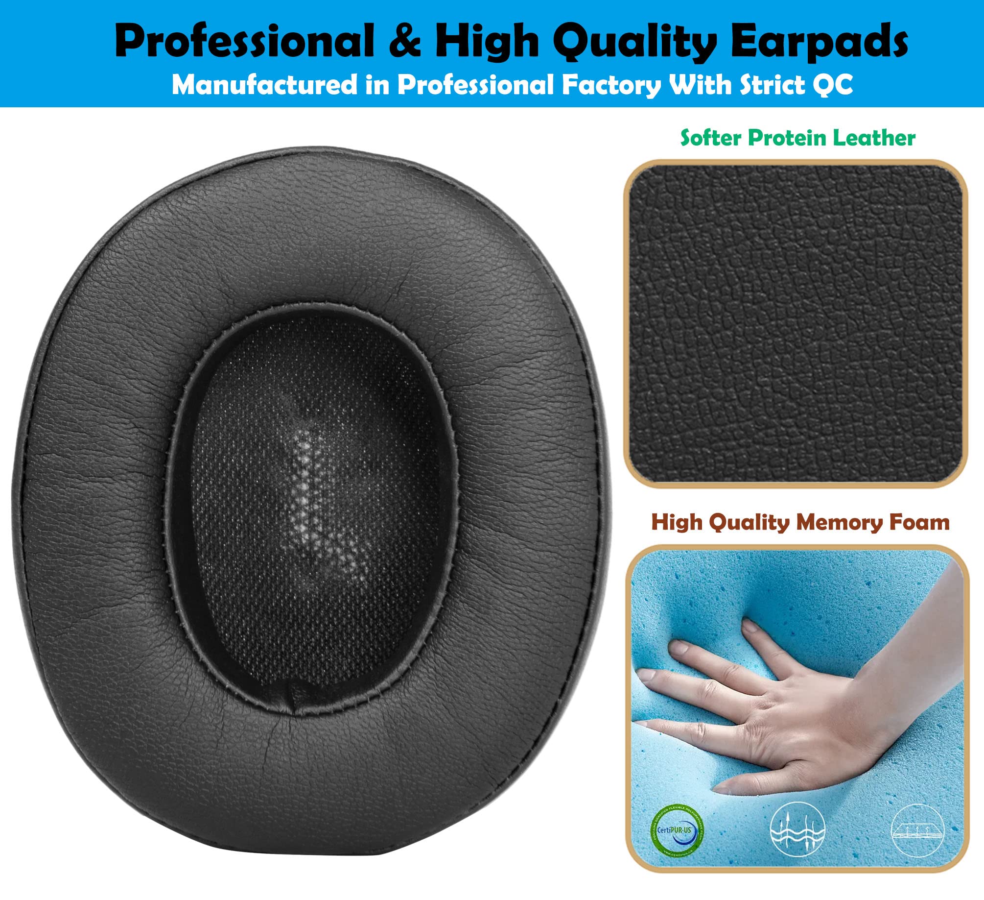 Premium JBL750 Replacement Ear Pads - Soft Memory Foam Cushions Compatible with JBL Everest Elite 750/750NC Wireless Headphones - Perfect for Gaming, Music & Travel Comfort