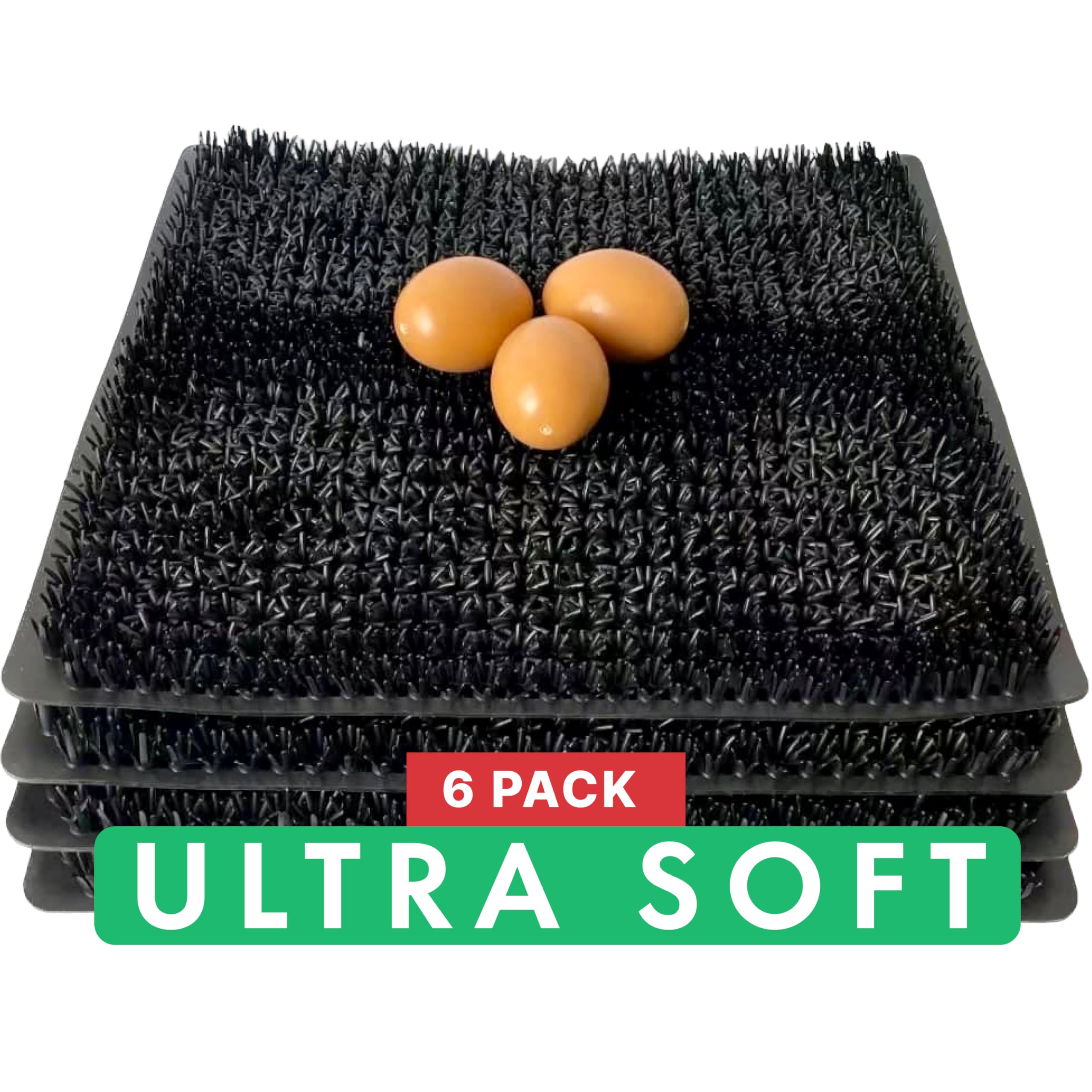 6X Ultra Soft Washable Chicken Nesting Pads - Premium Food Grade Mats, 100% BPA Free, Durable & Easy to Clean | Perfect for Poultry Coops, Chicken Nesting Boxes & Small Animal Bedding