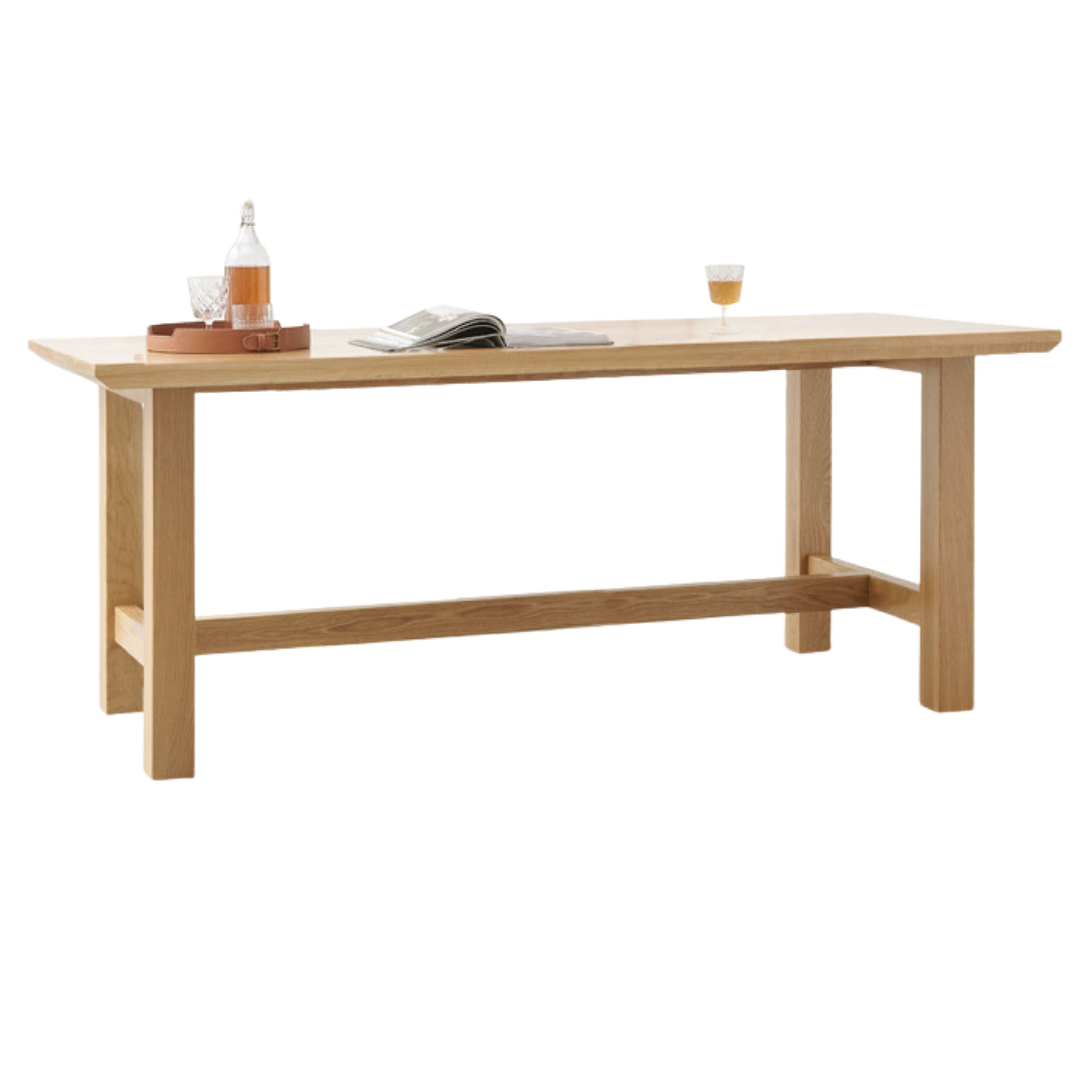 70.9x23.6x29.5 inch / 180x60x75 сm / Natural Wood Color / Ash Dining table