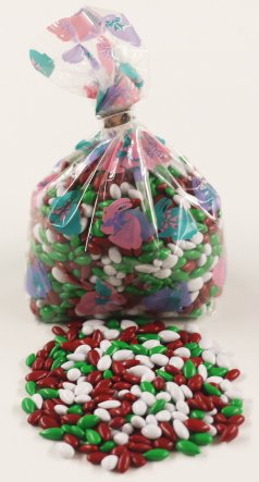 Scott's Cakes Christmas Mix Chocolate Covered Sunflower Seeds - 1 Pound Resealable Bunny Hop Bag - Perfect for Holiday Gifts, Party Snacks & Office Treats