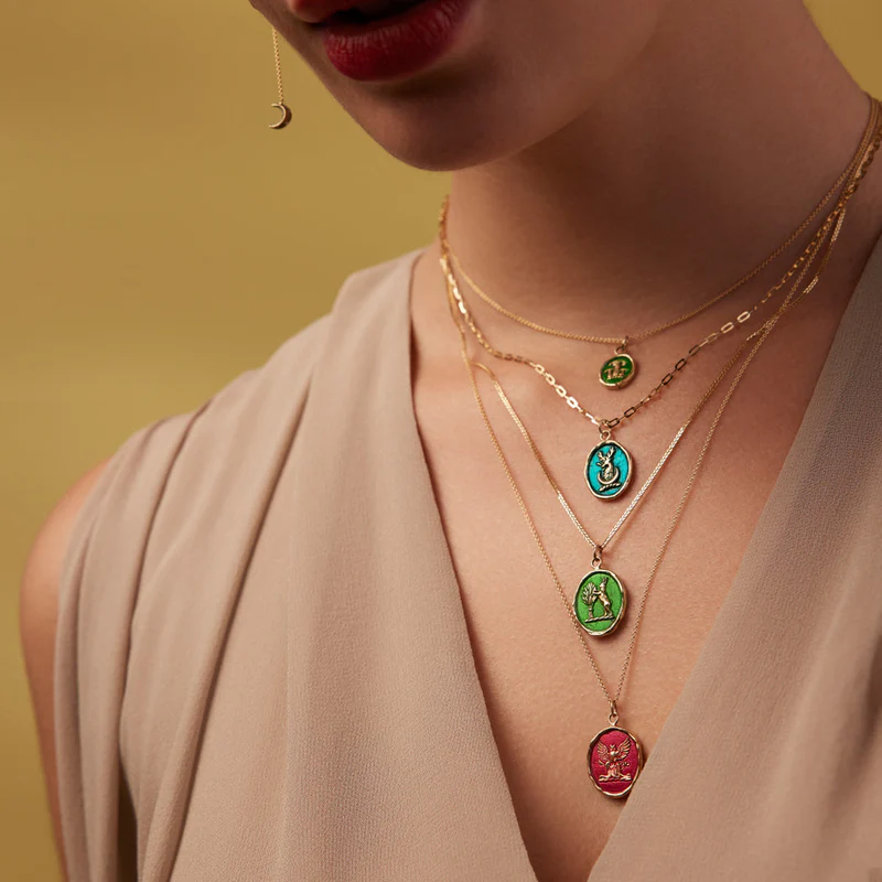 14K Gold Earthy Appreciation Talisman Pendant - True Colors for Spiritual Protection & Positive Energy - Perfect for Meditation, Gifting & Everyday Wear