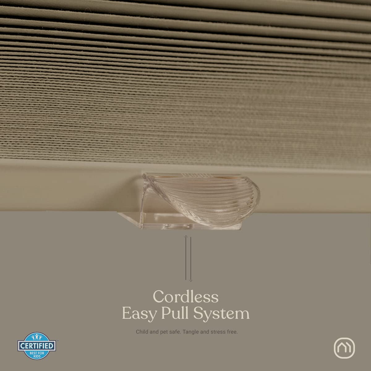 MOOD Blackout Cellular Shades - Cordless Honeycomb Blinds with 1.5