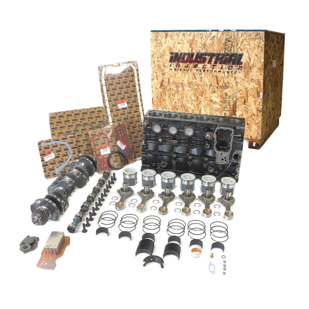 2003-2004 5.9L Cummins DIY Crate Engine Kit - Complete Stock Builder Box for Dodge Ram 2500/3500 | Perfect for Engine Replacement & Performance Upgrades