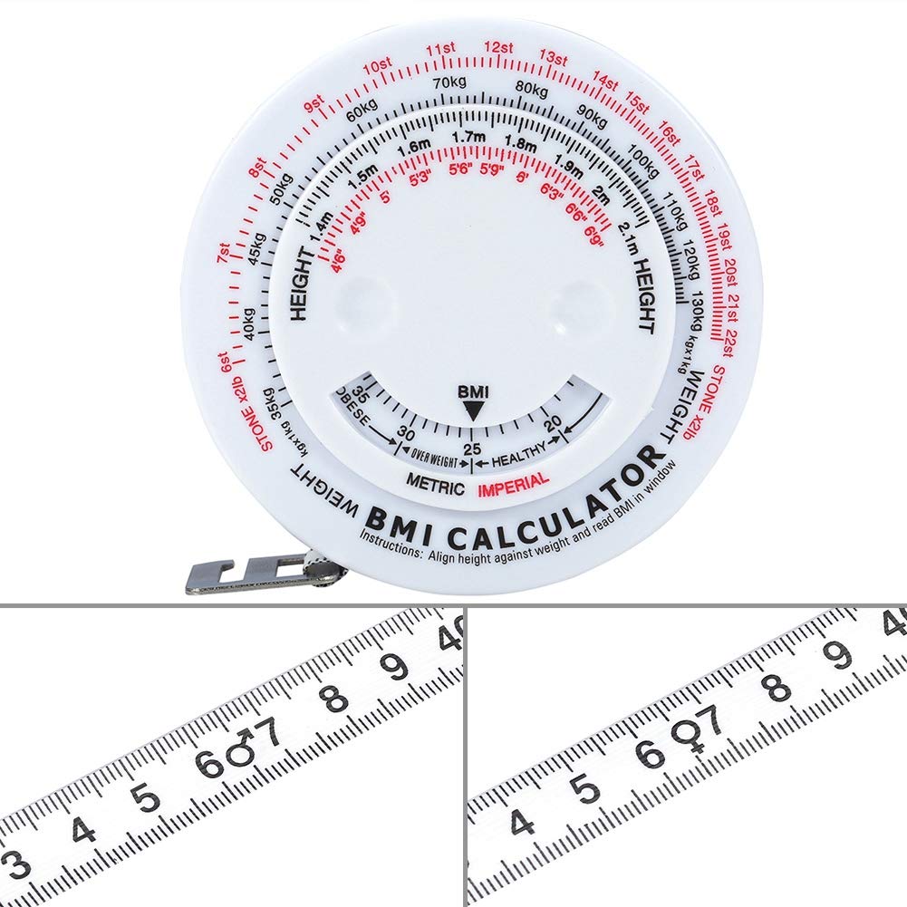 Retractable Body Measuring Tape - Accurate Fitness Measurement for Arms, Chest, Thigh & Waist | BMI Calculator | Perfect for Home Gym, Weight Loss Tracking & Health Goals
