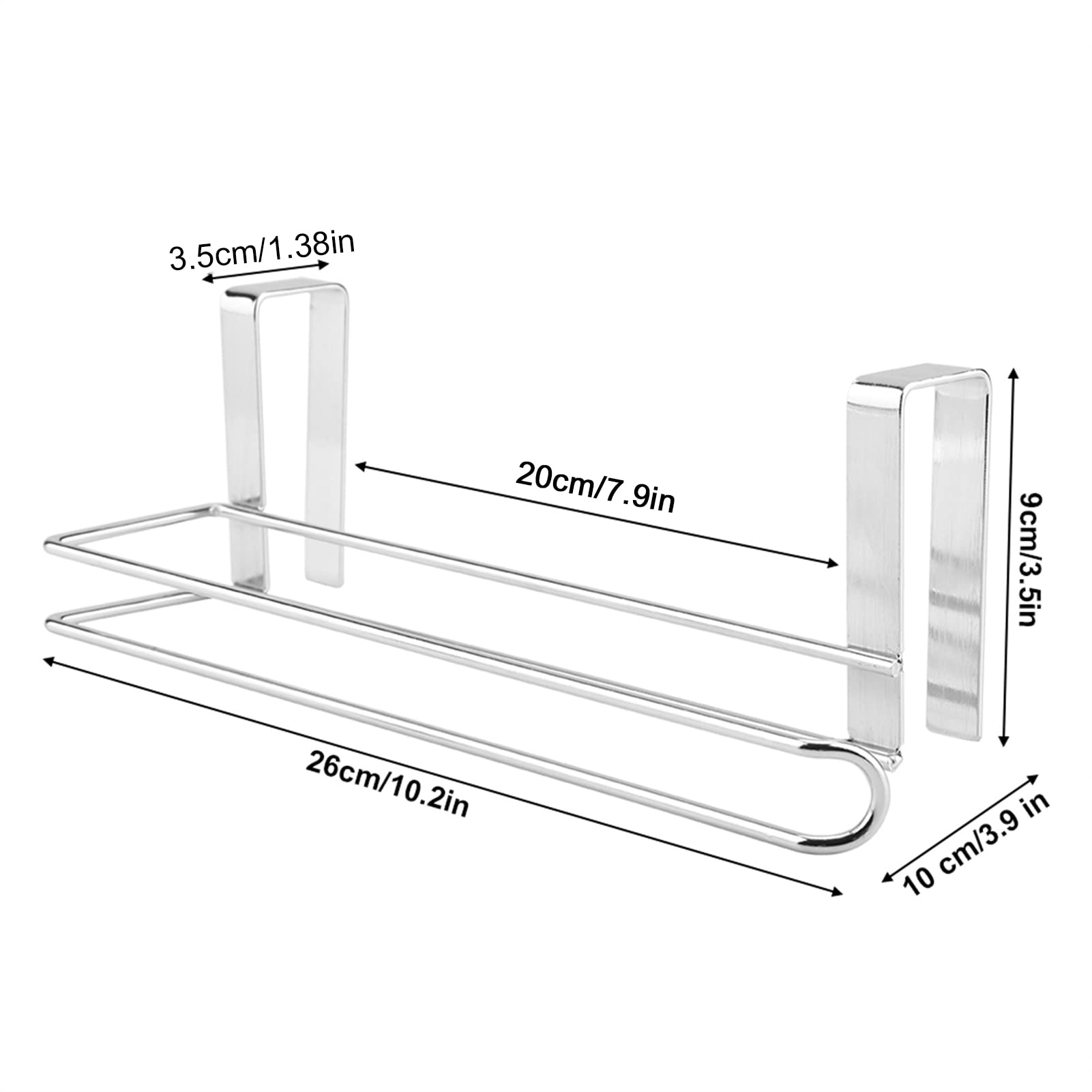 Jerliflyer No-Drill Stainless Steel Wall Mounted Bathroom Towel Rack - Double Towel Holder & Roller Bar for Bath, Kitchen, and Laundry Room Organization