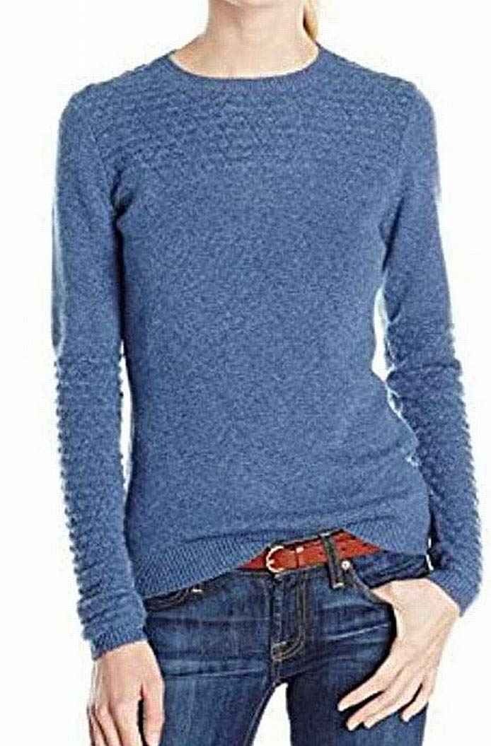 Premium Soft Cashmere Sweater for Women - Long Sleeve Popcorn Stitch Crewneck Pullover | Cozy Winter Wear, Office Outfit & Casual Chic Look