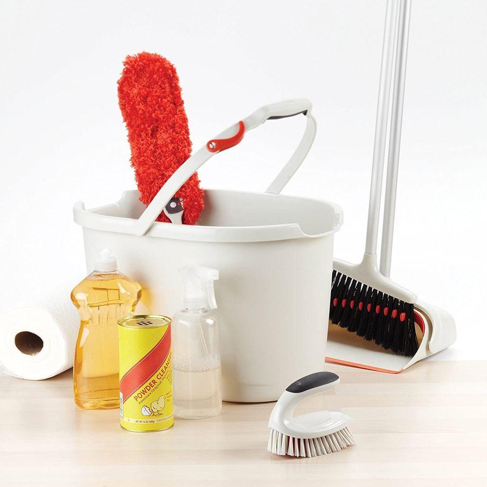 OXO Microfiber Hand Duster - Red | Premium Dusting Tool for Home Cleaning | Perfect for Furniture, Electronics & Hard-to-Reach Areas