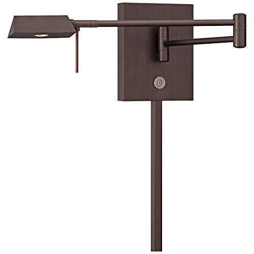 GEORGE KOVACS P4318-647 LED Swing Arm Wall Lamp - 8W Reading Light in Copper Bronze Patina (6.25