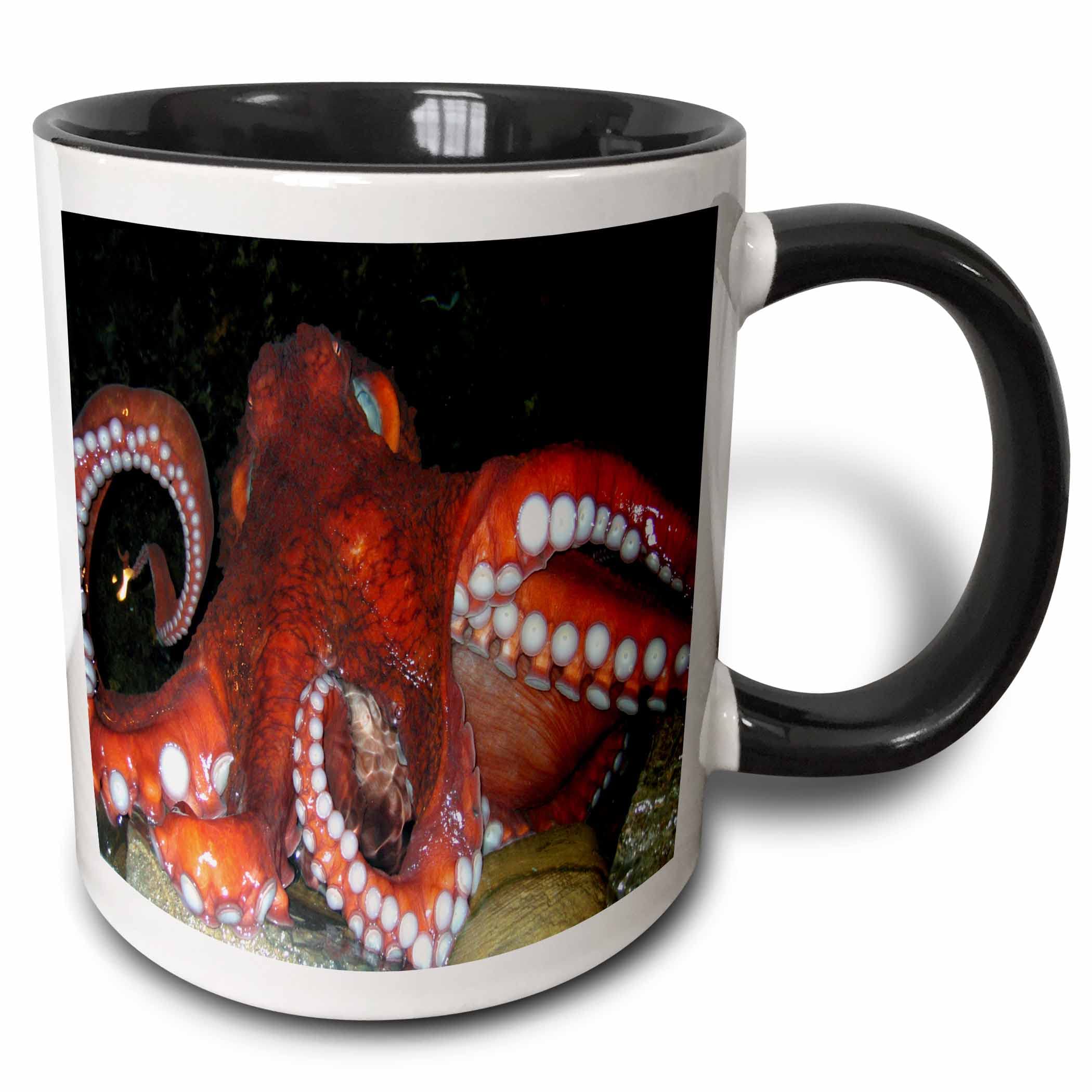 3D Printed Octopus Fishing Mug - Unique Ceramic Coffee Cup for Anglers & Fishing Enthusiasts - Perfect Gift for Fishermen, Camping & Outdoor Adventures