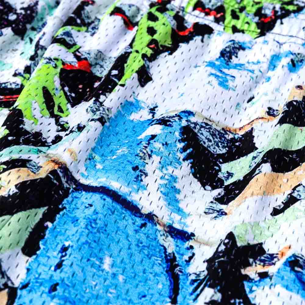 Vandal Paint Mesh Shorts for Men - Breathable Athletic Running Shorts with Pockets - Perfect for Gym, Workout & Streetwear Fashion
