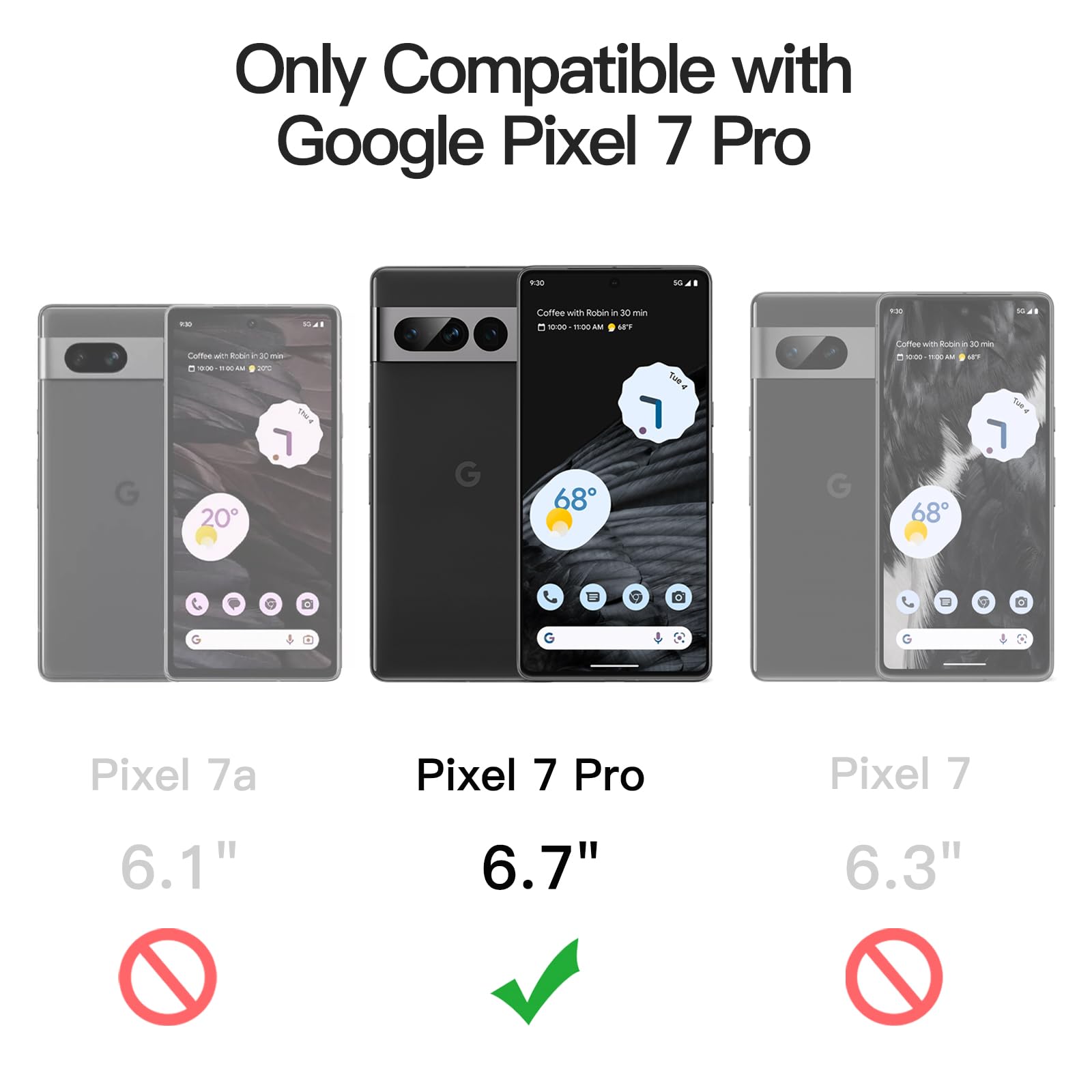 JETech Shockproof Case for Google Pixel 7 Pro - Rugged Protective Cover for Outdoor & Sports