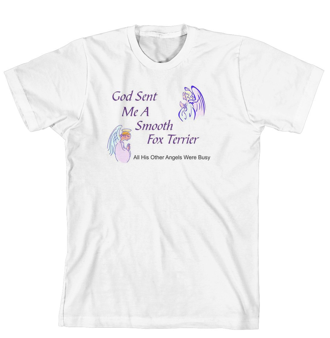 Cahoon's Closet 'God Sent Me A Smooth Fox Terrier' Funny Dog Lover T-Shirt - Comfortable Cotton Tee for Pet Owners & Animal Lovers (Great Gift for Dog Walks, Pet Parties & Casual Wear)