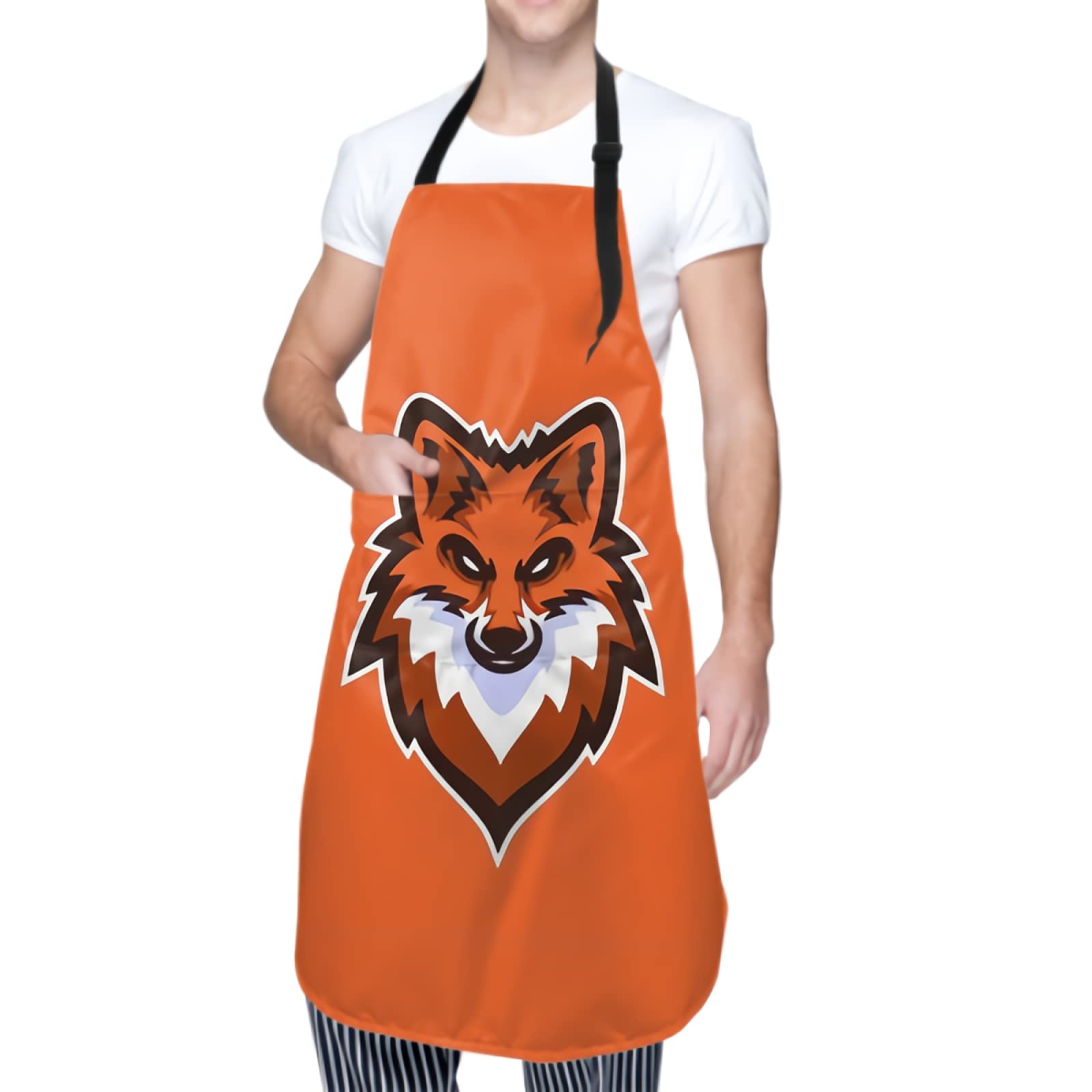Durable Adjustable Apron with Pockets for Cooking & Grilling - Unisex Kitchen Bib Apron for Women & Men - Perfect for BBQ, Baking, and Home Kitchen Use