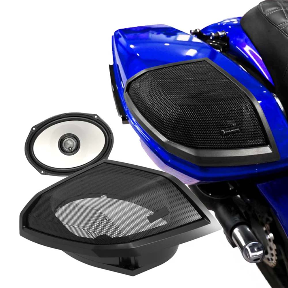 Diamond Audio MSHXM694LK24 2024+ Harley Davidson® Cut In Lid Kit with HXM69F4 Speakers - Premium Motorcycle Audio Upgrade for Harley Davidson Bikes - Perfect for Road Trips & Custom Bike Builds