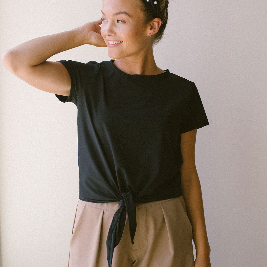 Stylish Front Tie Blouse for Women - Trendy Wrap Top for Casual & Office Wear - Perfect for Summer Outfits & Layering