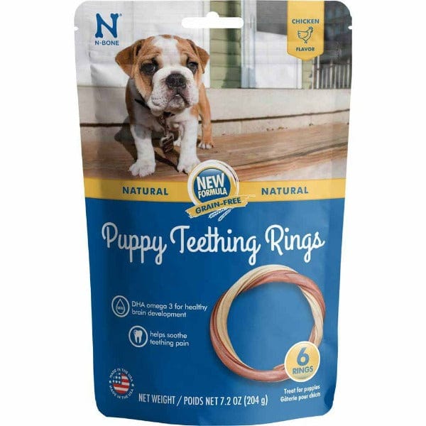 N Bone Grain Free Puppy Teething Rings - Chicken Flavor Dog Chew Toys for Small & Medium Breed Puppies | Soothing Sore Gums, Dental Health, Training Treats | Perfect for Teething, Playtime & Bonding