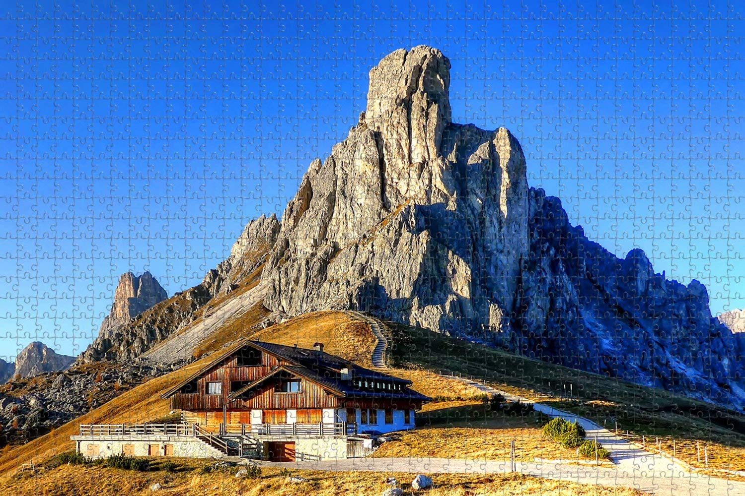 1000 Piece Wooden Jigsaw Puzzle - Passo Giau Dolomites Italy Scenic Landscape for Adults | Challenging Puzzle Game, Home Decor & Travel Souvenir Gift