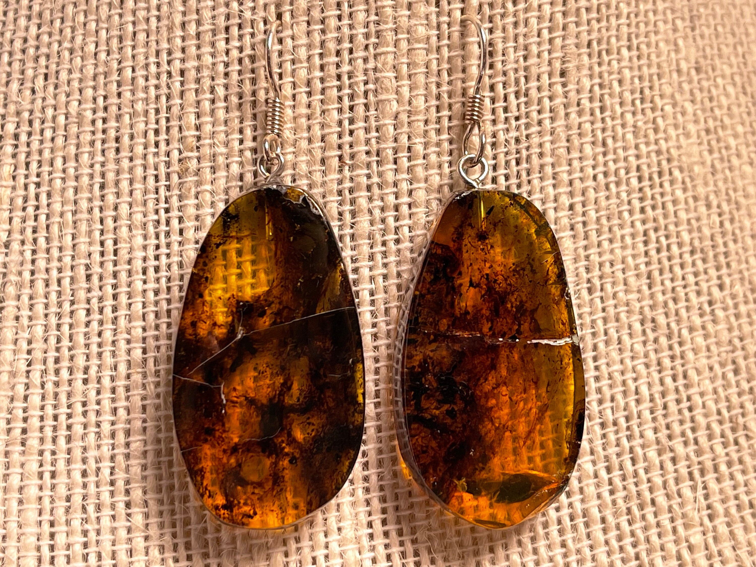 AMBER Crystal Earrings - Handmade Dangle Statement Jewelry with Healing Stones | Perfect for Boho Fashion, Spiritual Healing & Gift Giving