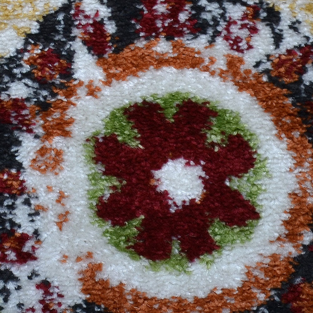 Handmade Rose Floral Machine Woven Rug - Non-Slip Soft Living Room Carpet - Perfect for Bedroom, Nursery, or Home Decor