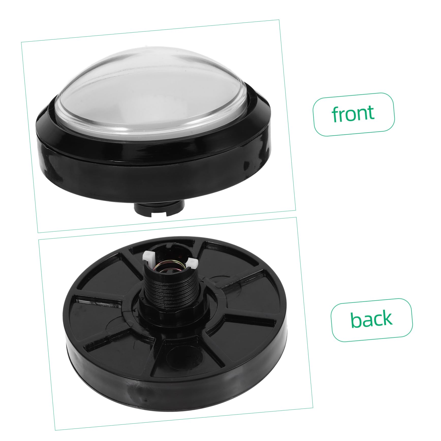 Replacement Push Button for Arcade Game Machines - Durable Plastic Gaming Button Accessory for DIY Repair & Custom Builds | Perfect for Arcade Cabinets, MAME Controllers & Retro Gaming Setups