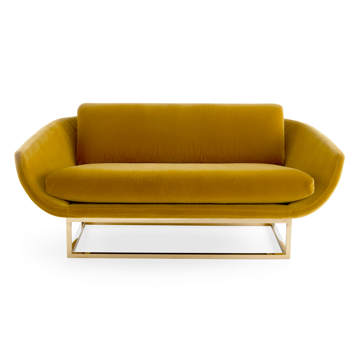 Beaumont 64 Settee - Modern Upholstered Loveseat Sofa for Living Room, Lounge & Office | Comfortable Small Couch with Sturdy Wooden Legs
