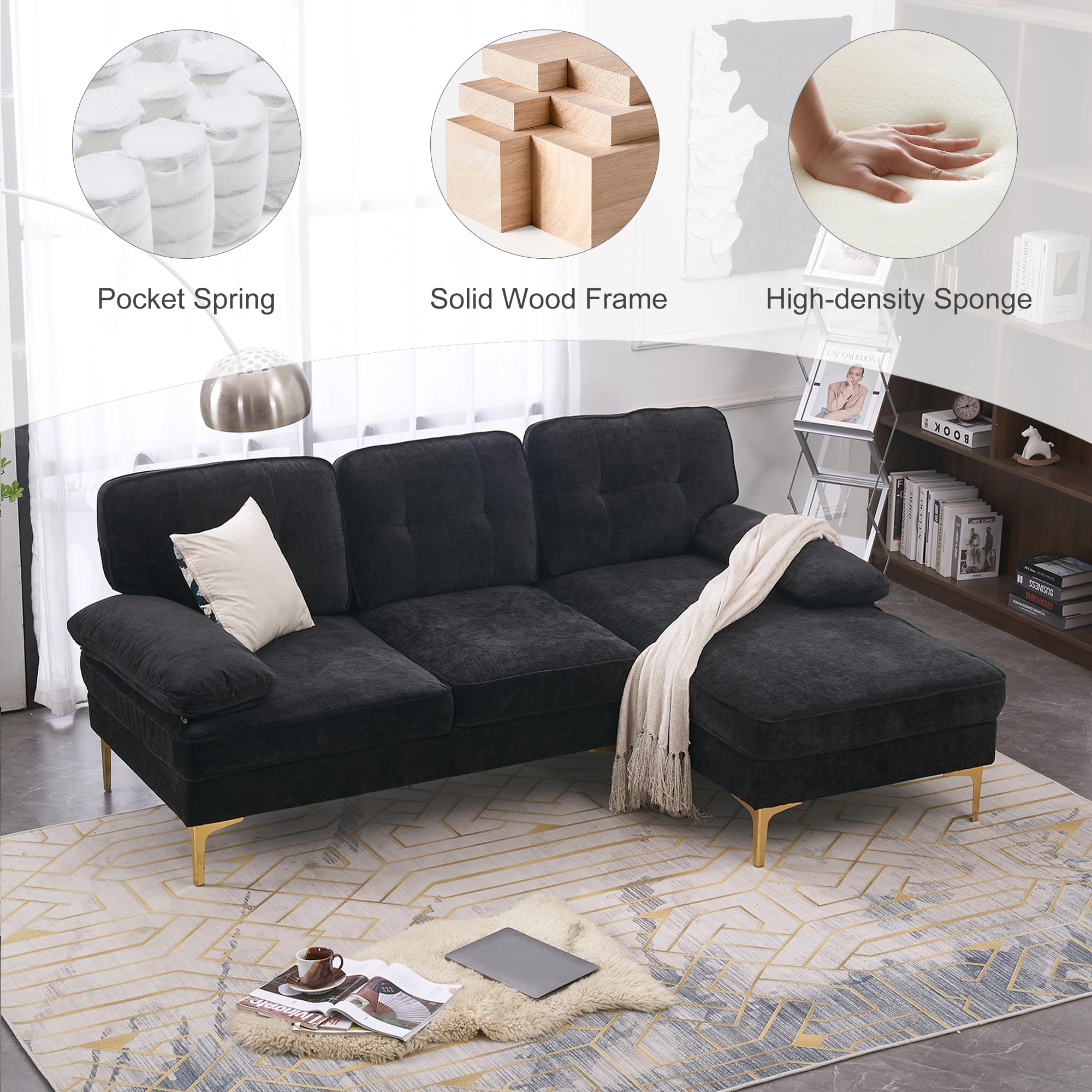 L-Shaped Sectional Sofa 85