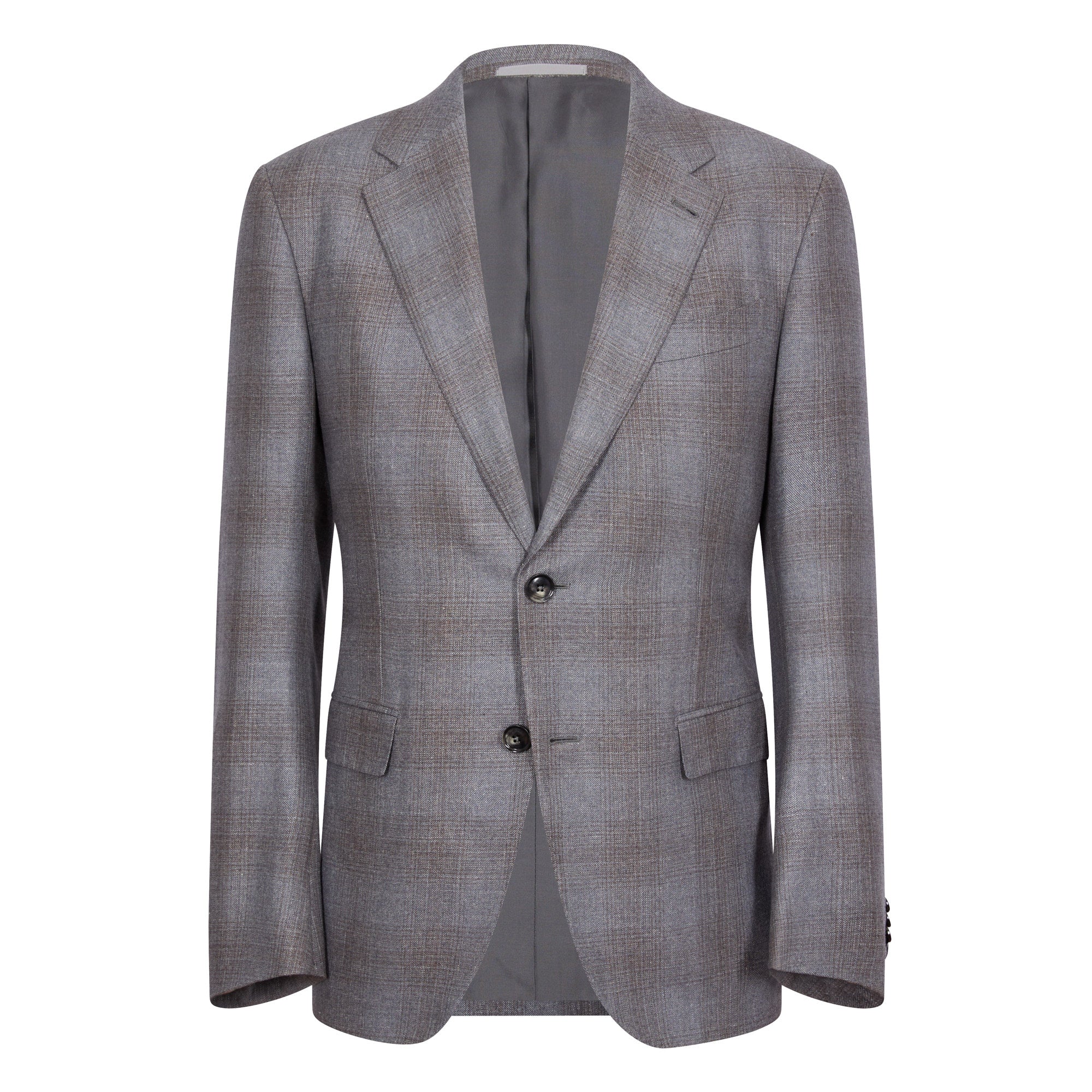 ERMENEGILDO ZEGNA Men's Grey Wool Cashmere Blazer Jacket - Premium Wool Blend Business Suit Jacket for Office, Wedding & Formal Occasions