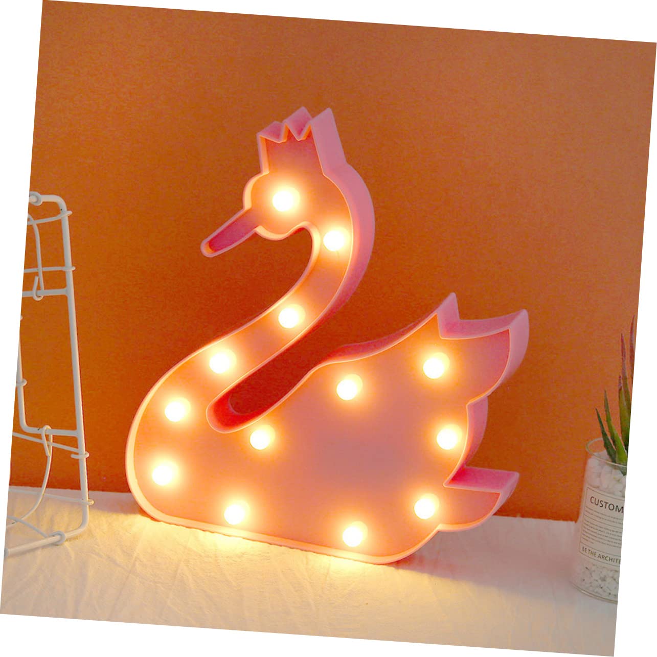 Artibetter Decorative Swan LED Night Light - USB Powered Bedside Lamp, Warm White Nursery Lighting for Kids Room, Bedroom, Nursery & Home Decor