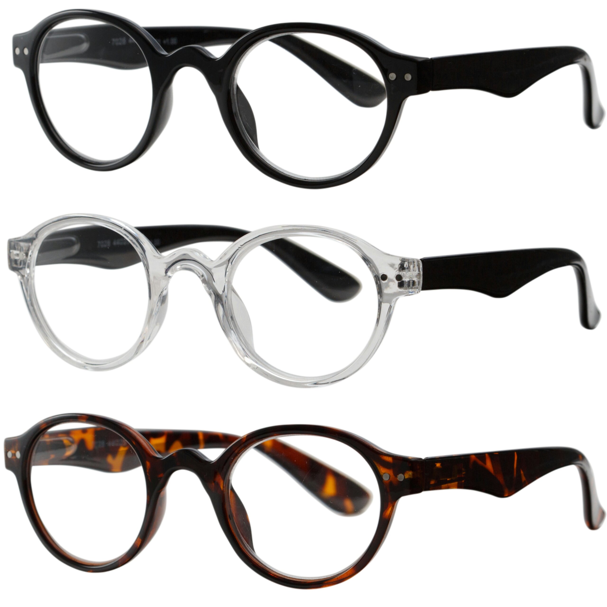 Success Eyewear Reading Glasses 3-Pack with Spring Hinge - Stylish Unisex Readers for Men & Women | Perfect for Office, Reading & Computer Use