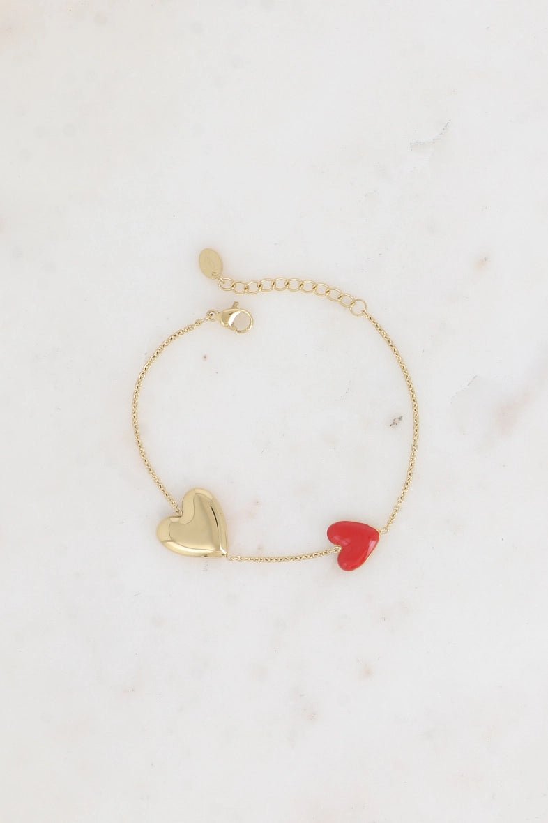 Mathias Double Heart Gold Bracelet - Elegant & Romantic Jewelry for Women | Perfect for Date Nights, Anniversaries & Special Occasions
