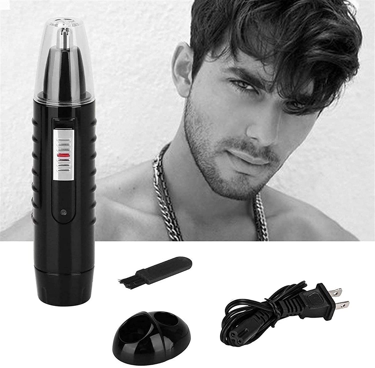 Waterproof Stainless Steel Nose & Ear Hair Trimmer for Men - Painless Grooming Kit for Travel, Home & Gym Use