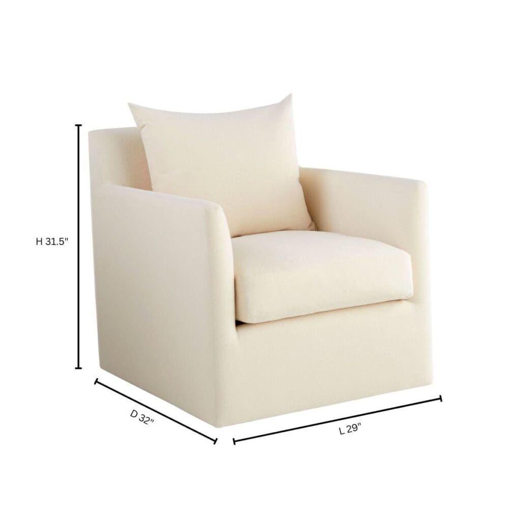 Cyan Design 11453 Sovente Chair - White and Cream Upholstered Accent Chair for Living Room, Bedroom & Office Decor