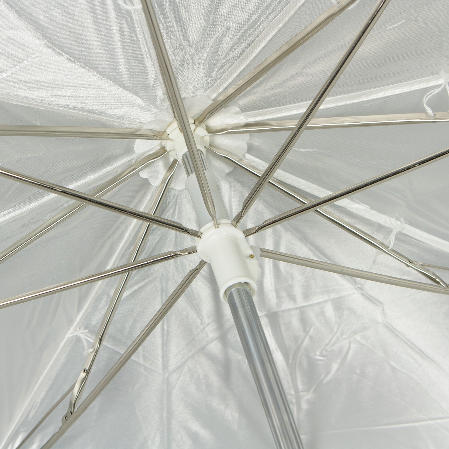 Compact Collapsible Umbrella Flash Kit - Optical White Satin with Removable Black Cover (43