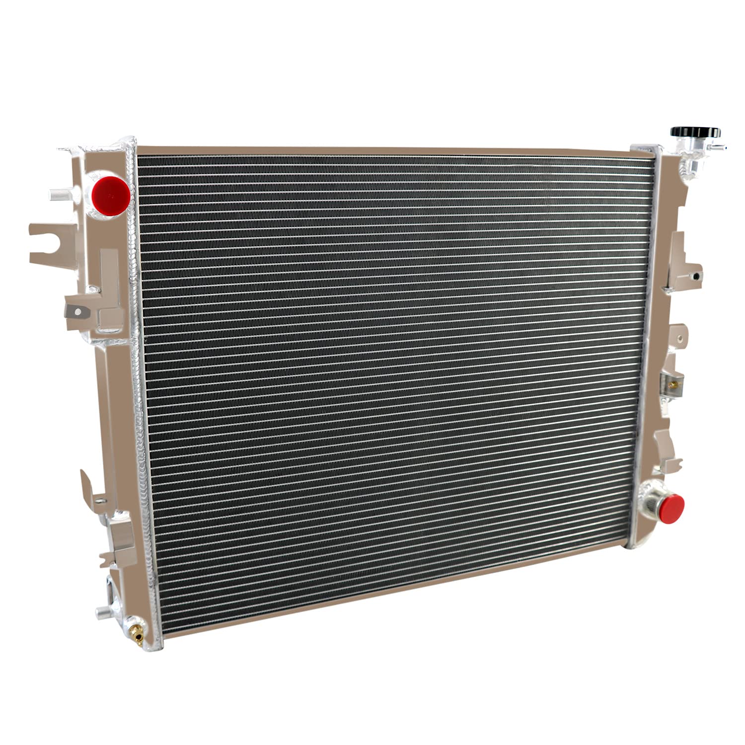 Heavy Duty 3 Row Aluminum Radiator for 2011-2018 Ram 1500/2500/3500 & 2009-2010 Dodge Ram 1500/2500 - Complete Cooling Kit with Fan, Shroud & Relay - Perfect for Off-Roading, Towing & High-Performance Upgrades
