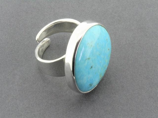 Turquoise Adjustable Ring for Women - Large Size, Handmade Boho Jewelry for Everyday Wear, Gift Giving & Special Occasions