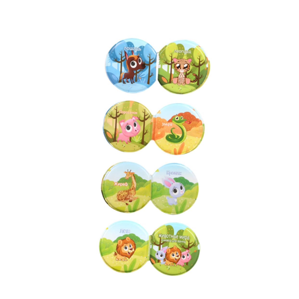 HEMOTON 2-Pack Waterproof Baby Bath Books - Cute Animal Cartoon Bathtime Toys for Toddlers | Fun Sensory Learning During Bath Time