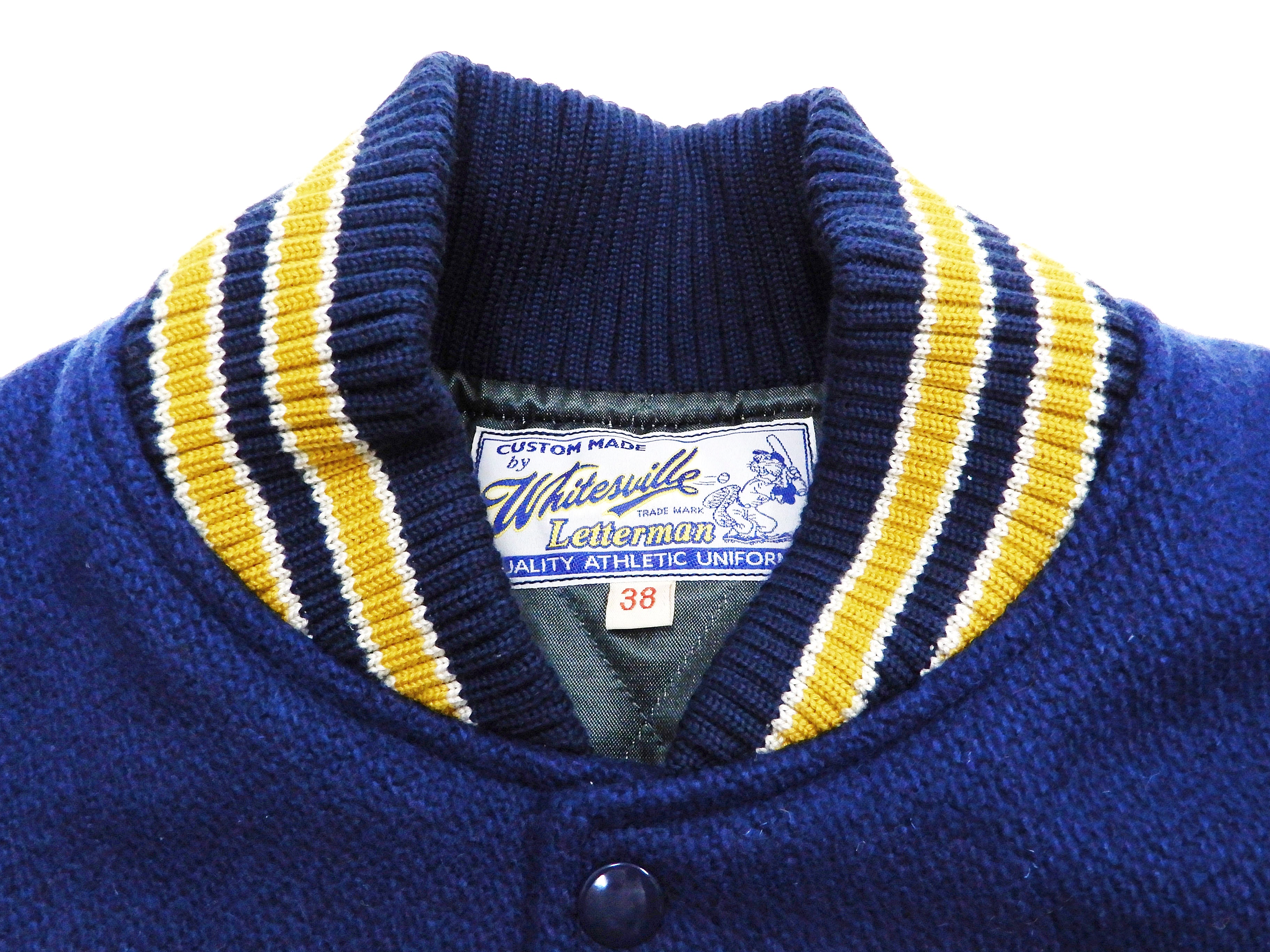 Whitesville Men's Plain Varsity Jacket - Royal Blue & Cream Letterman Jacket with Melton Leather Sleeves | WV14904 C/#126 | Perfect for High School, College & Casual Wear