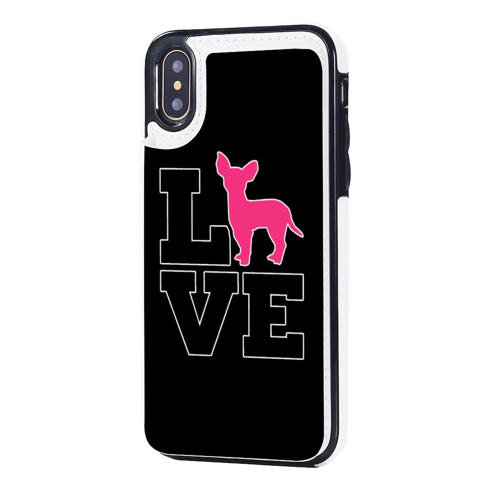 Chihuahua Dog Pattern Wallet Phone Case - Flip Cover with Card Holder for iPhone X & Xs - Perfect for Pet Lovers & Everyday Use