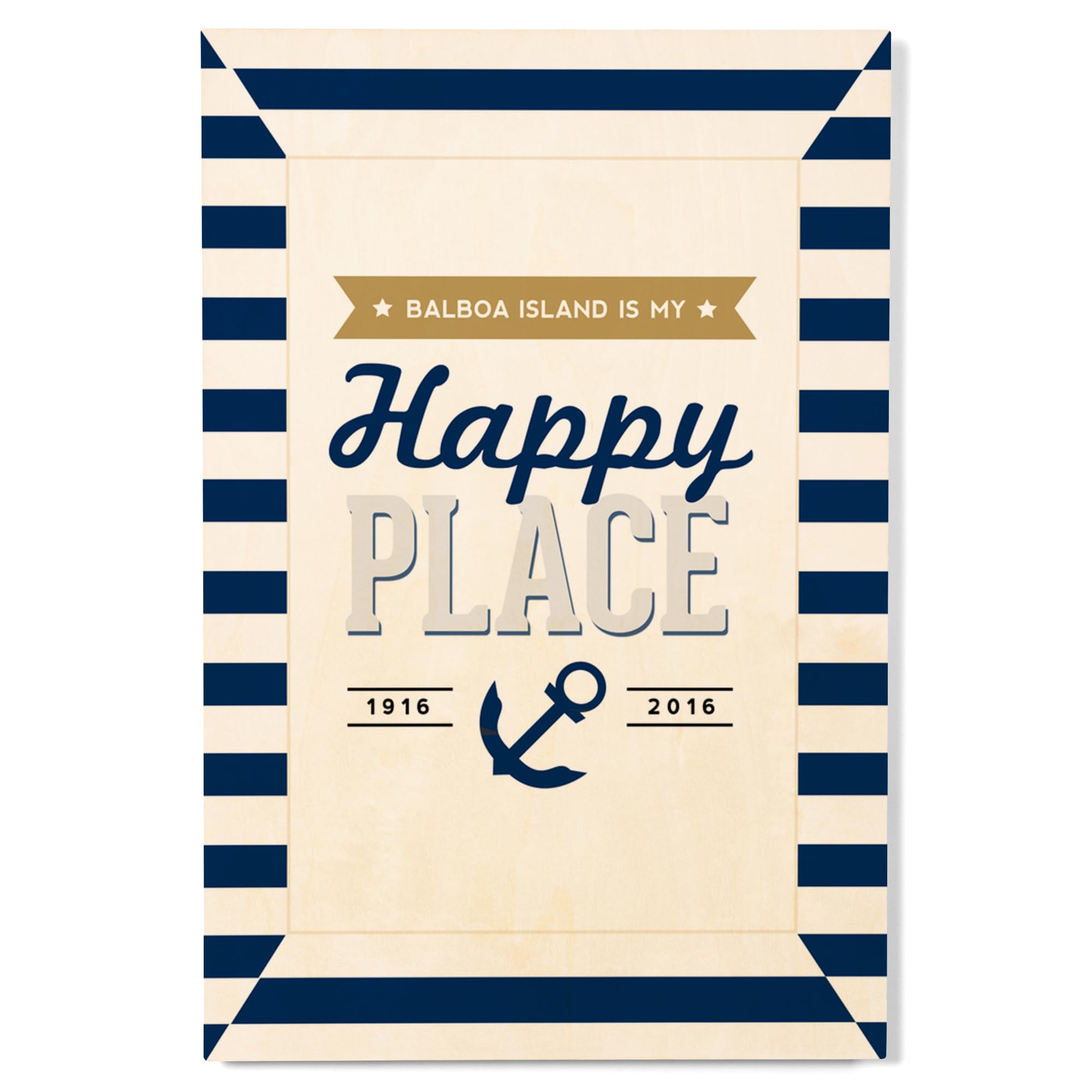 Lantern Press 12x18 Inch Premium Wood Wall Sign - Balboa Island California Decor - Ready to Hang Home & Office Wall Art - Perfect for Living Room, Bedroom, or Beach House Decor