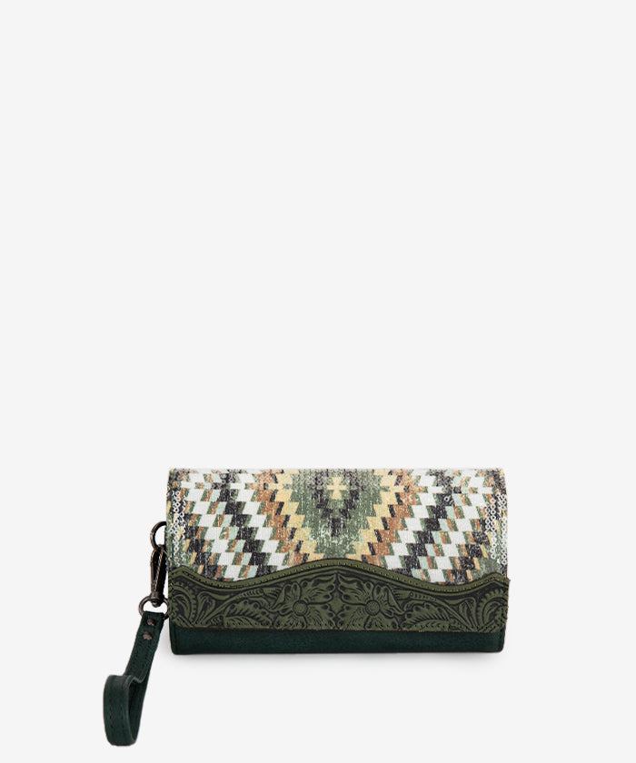 Montana West Sequined Aztec Wristlet Clutch Purse for Women | Stylish Crossbody Bag for Parties, Weddings & Evening Events