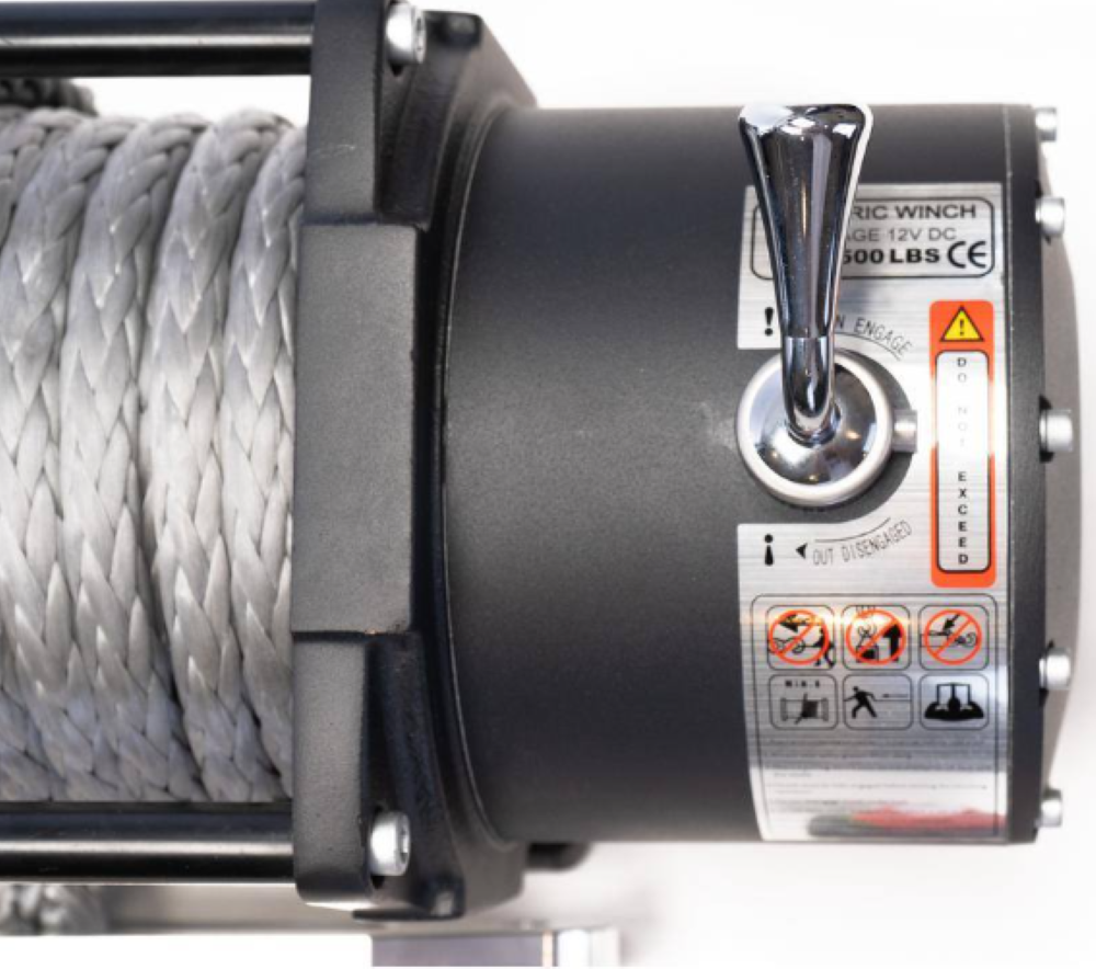DK2 S17500 SR Heavy Duty Electric Winch 17,500 lbs Capacity with Synthetic Rope - Off-Road Recovery, Towing, Marine & Industrial Use