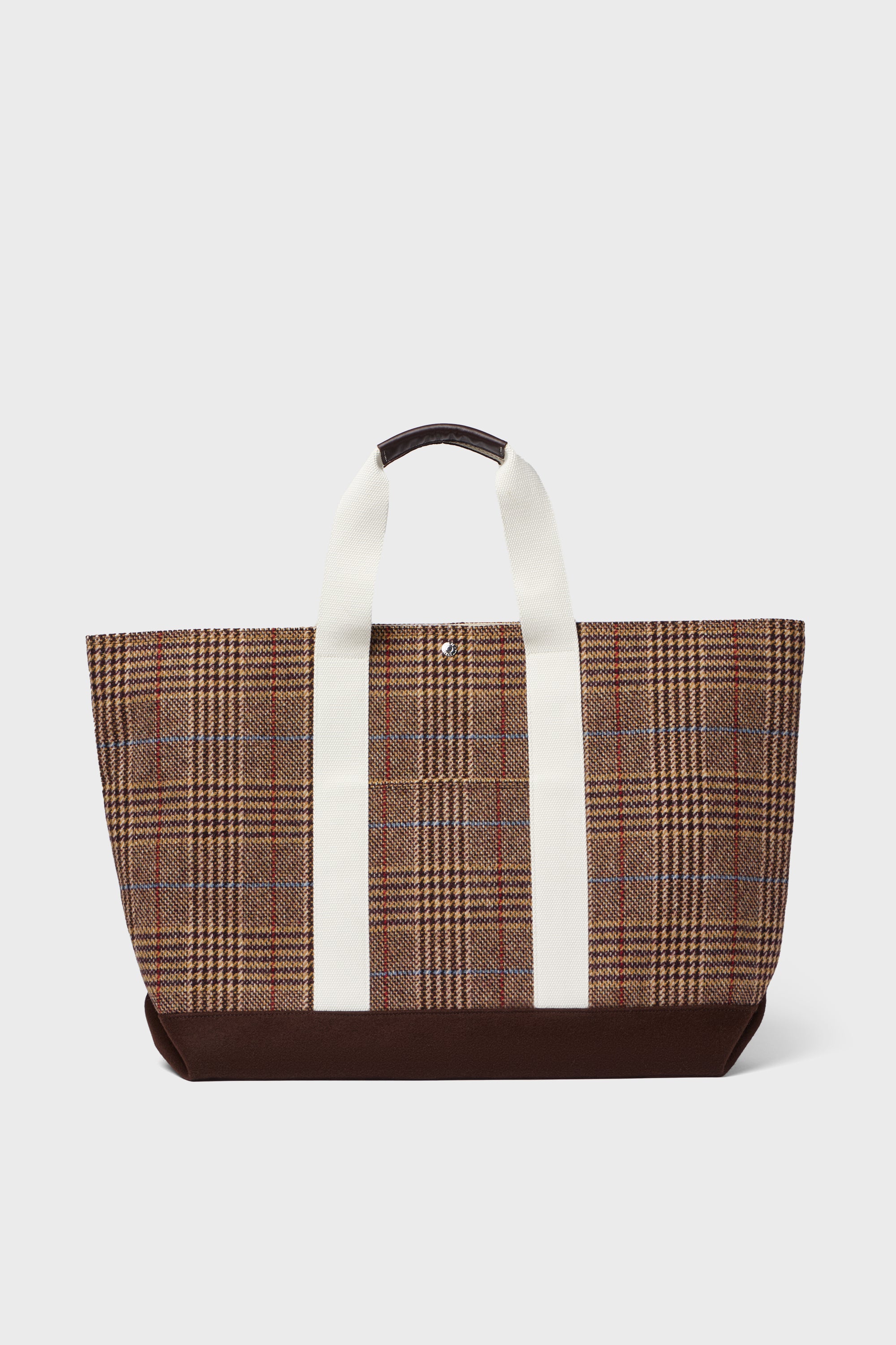 Bordeaux Plaid Extra Large Tool Tote Bag - Durable & Spacious for Work, Travel, and Outdoor Activities