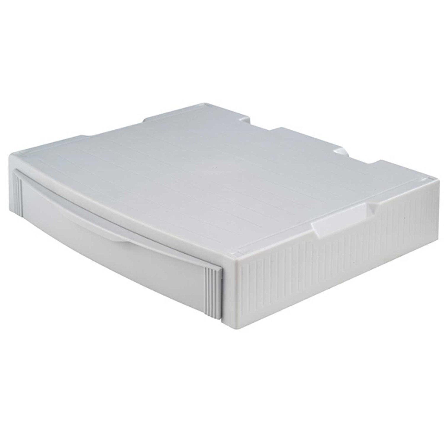 9250-11 Monitor Stand with Drawer - Sturdy, Stackable & Stylish Grey Desktop Organizer for Home & Office Workspace