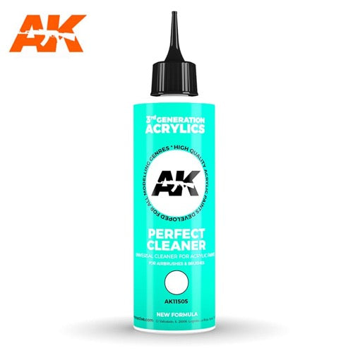 AK Interactive AK11505 Perfect Cleaner 3rd Generation 250ml - Premium Model Paint Cleaner for Miniatures, Hobby & Scale Models - Ideal for Airbrush Cleaning & Paint Removal