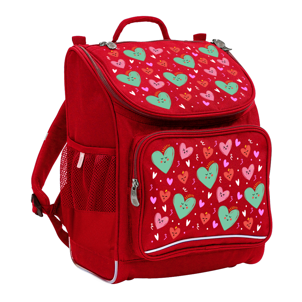 Sweet Hearts Mighty Backpack - Durable Waterproof School Backpack for Women & Men - Perfect for Travel, Hiking, College & Work Commute