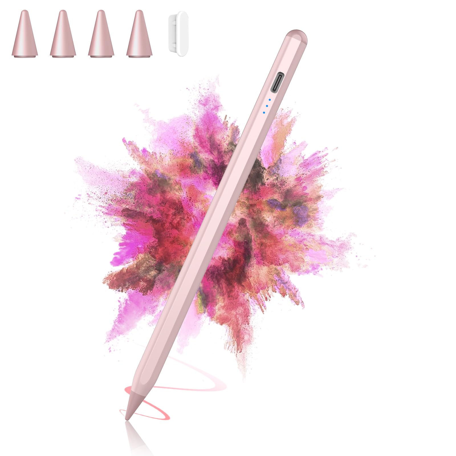 Premium Stylus Pen for iPad 2024-2018 | Fast Charging 30Mins | Tilt Sensitivity & Palm Rejection | Magnetic Design | Compatible with iPad 10/9/8/7/6, Air 3/4/5/11/M2, Mini 5/6, Pro 11/12.9/13-inch M4 | Perfect for Drawing, Note-Taking & Digital Art