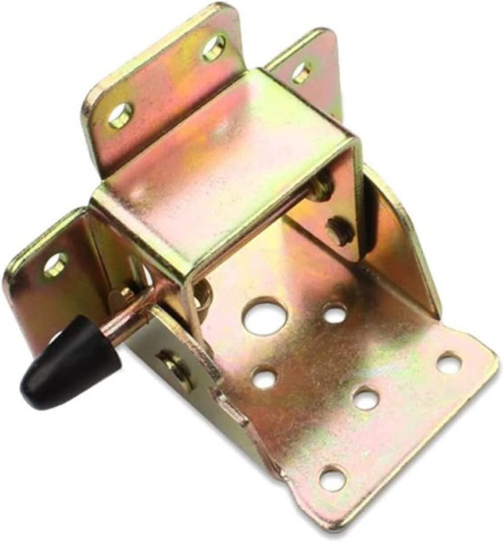 BAZAC 4-Piece Set Locking Iron Folding Table Leg Hinges - Heavy Duty Self-Locking Chair Hinges, Furniture Hardware Accessories for Foldable Tables, Chairs, and DIY Projects - Perfect for Home, Office, and Restaurant Use